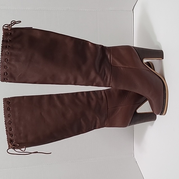 See by Chloe Genuine‎ Brown Leather Heeled Boots Size 7/38 - Picture 5 of 16